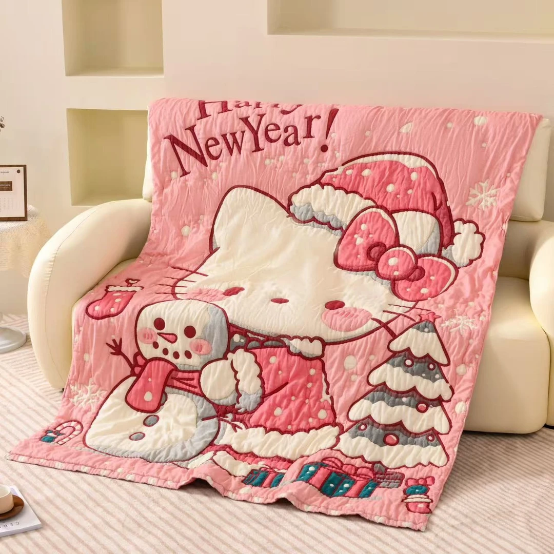 【新年猫】150*200cm A类全棉纱布舒适亲肤泡芙被