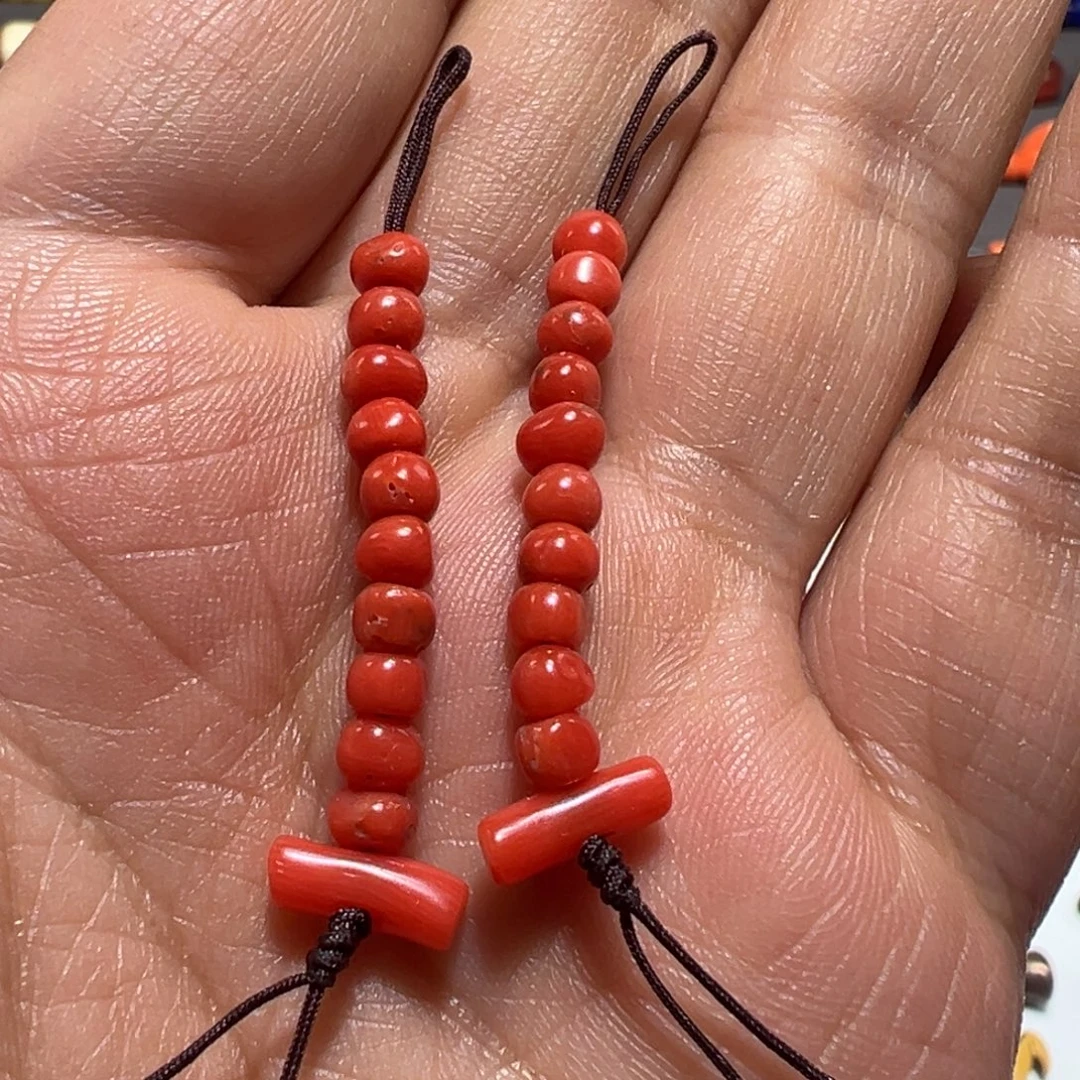 玻璃颈饰墨白藏传出品06