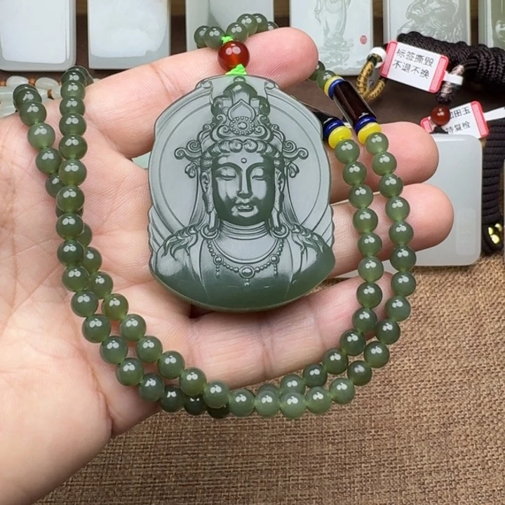 和田玉未镶嵌颈饰