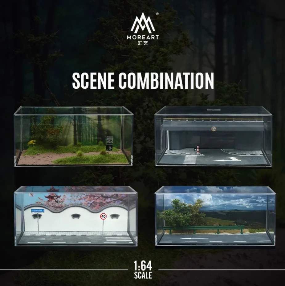 【汇艺】壹号站台 1:64 车模 亚克力防尘创意场景