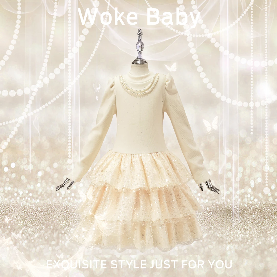 加绒女童秋冬季连衣裙新款2024上衣儿童汉服连衣裙子V10207