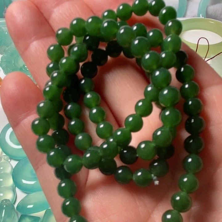 a***珠和田玉（糖玉）未镶嵌手链