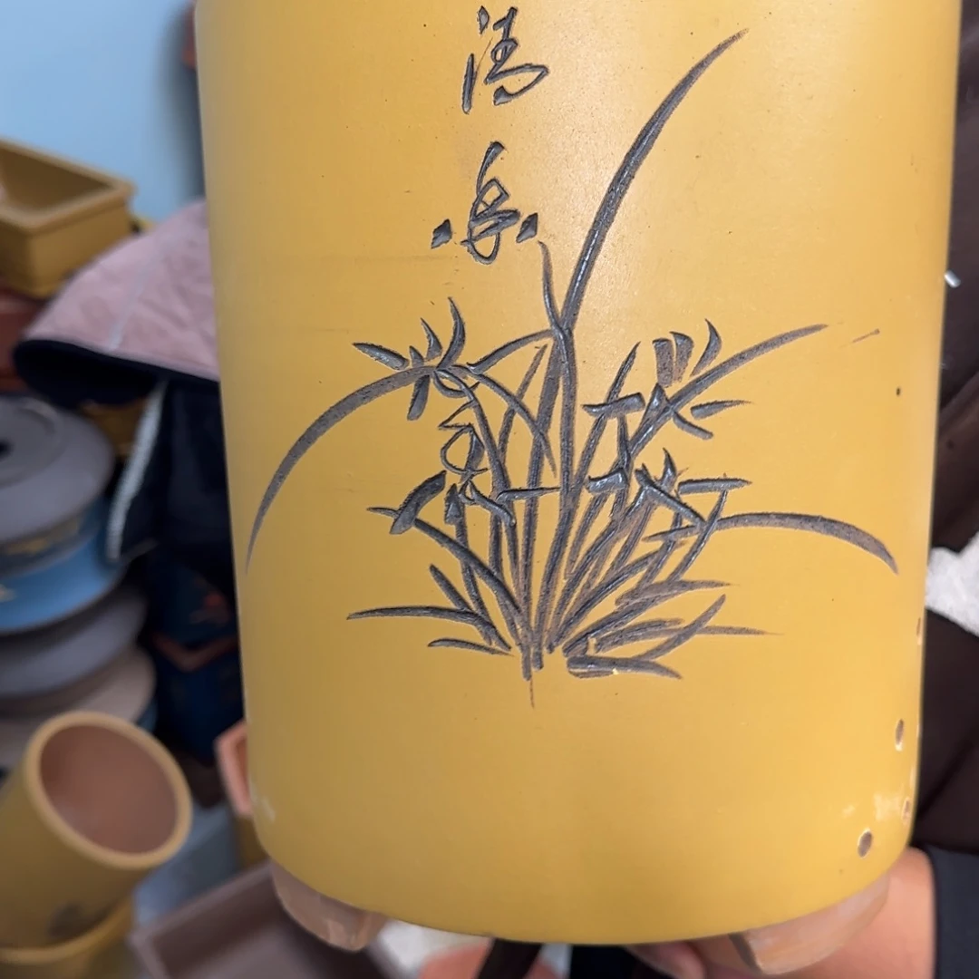 紫砂花盆口径17.22口径