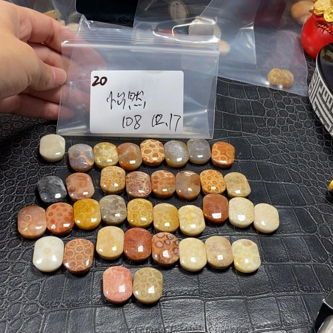 怡***然硅化珊瑚（珊瑚玉）未镶嵌珠宝半成品20