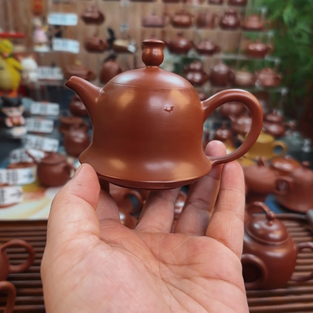 搬***手茶壶紫砂朱泥茶壶朱泥茶壶110