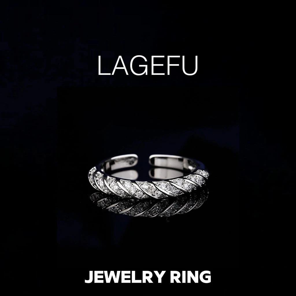 合金锆石戒指 设计师⭐【碧波星海】高定简约编织指环DN947