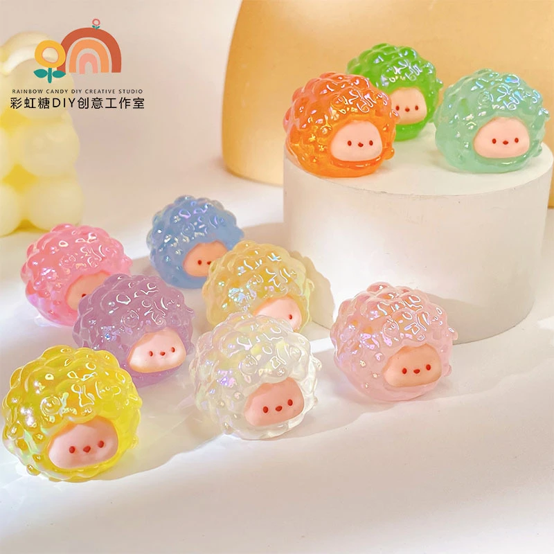 【灯牌配套发】透色电镀七彩夜光小羊