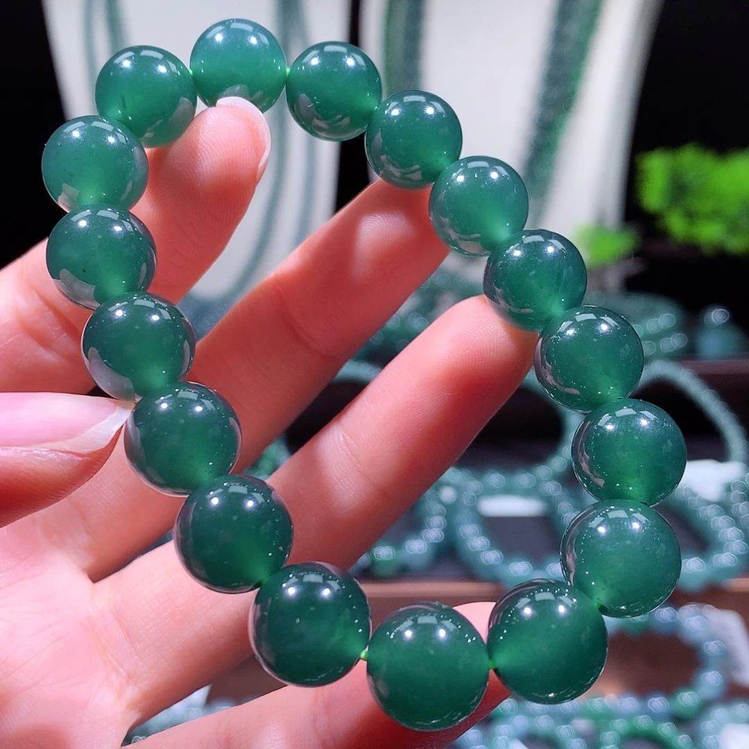 翡翠未镶嵌手链天然a货翡翠手串12