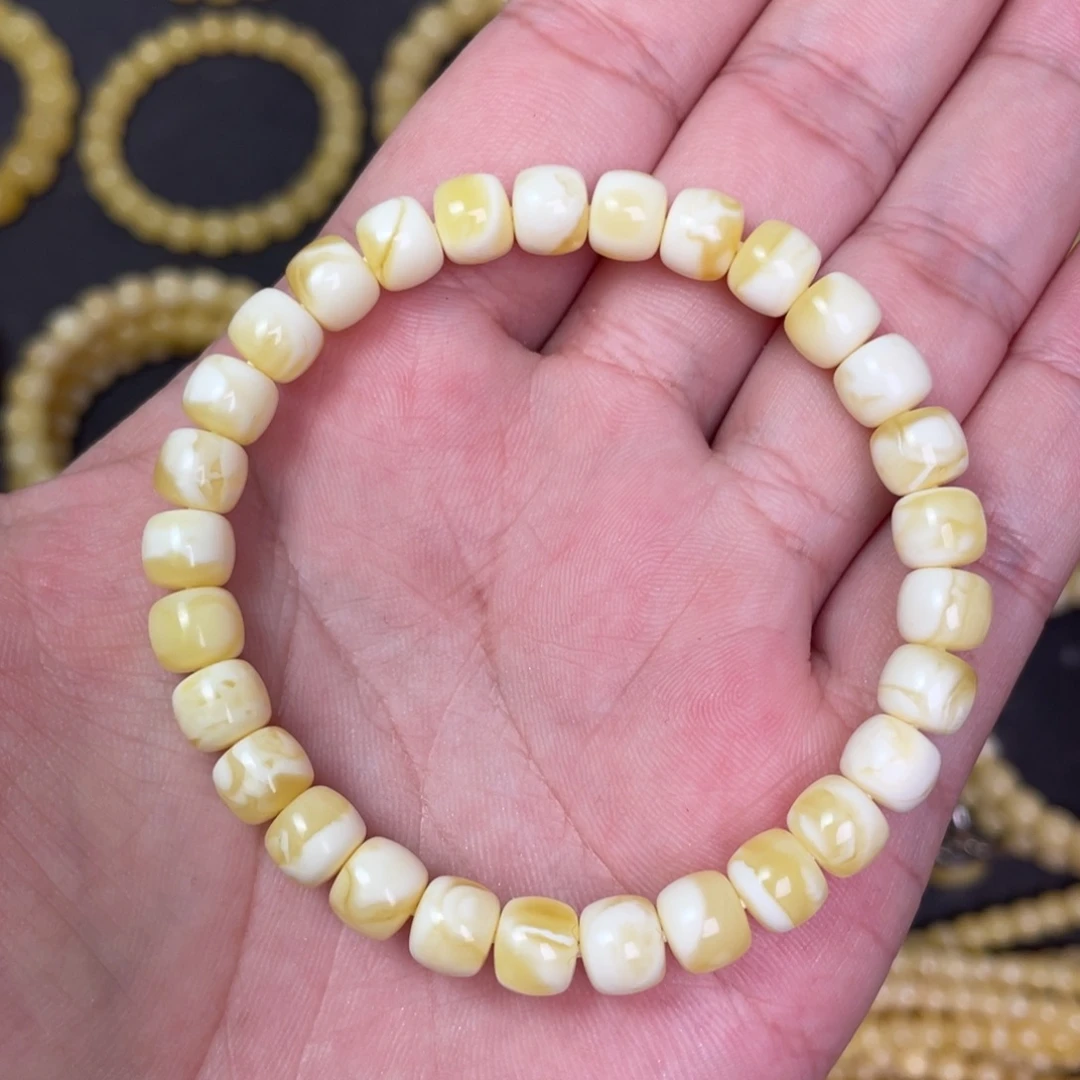 蜜蜡未镶嵌裸石蜜蜡手串7.5mm