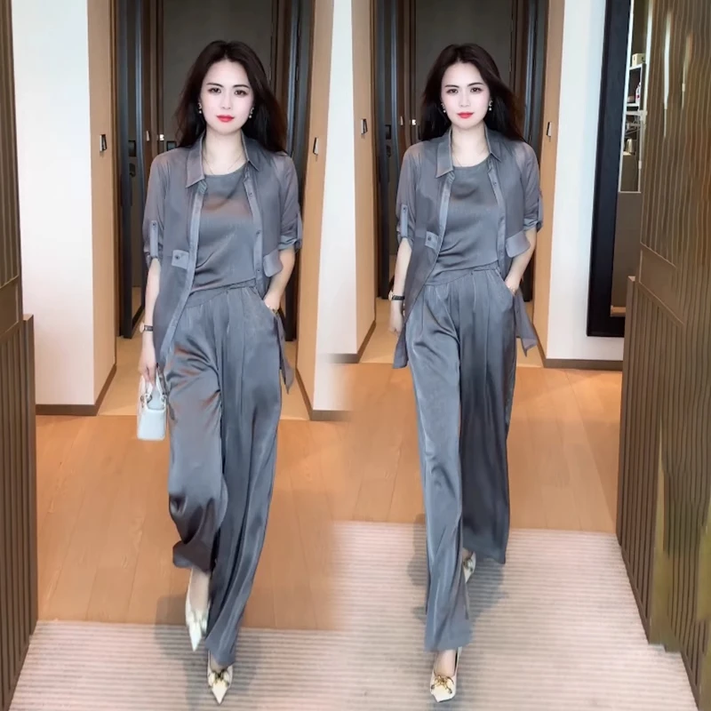 套装2025新款今年流行休闲时尚减龄洋气质职业女装时髦夏款两件套