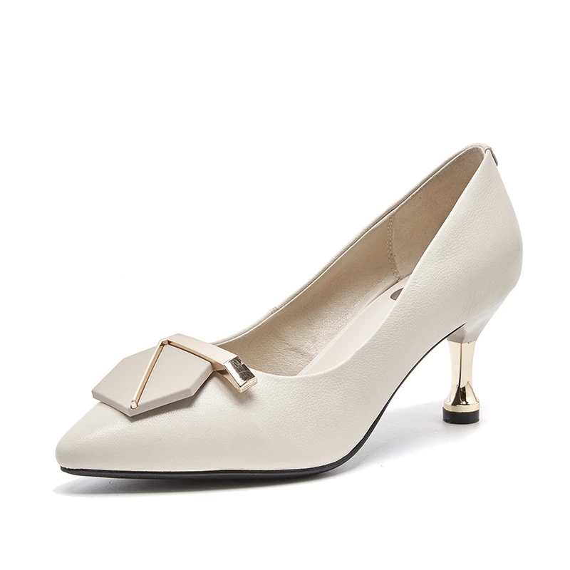 21806浅口真皮单鞋女细跟