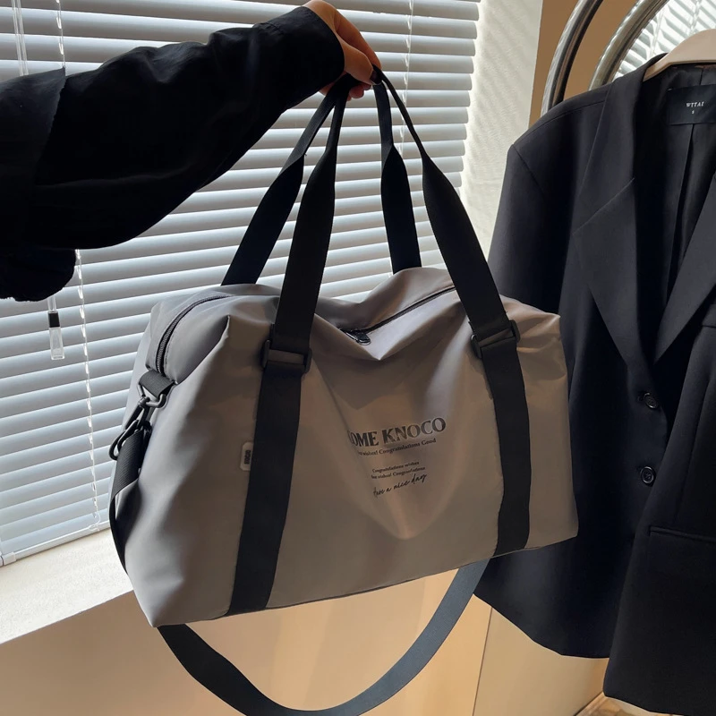 潮酷运动健身包情侣户外休闲旅行包折叠女大容量手提斜挎行李包