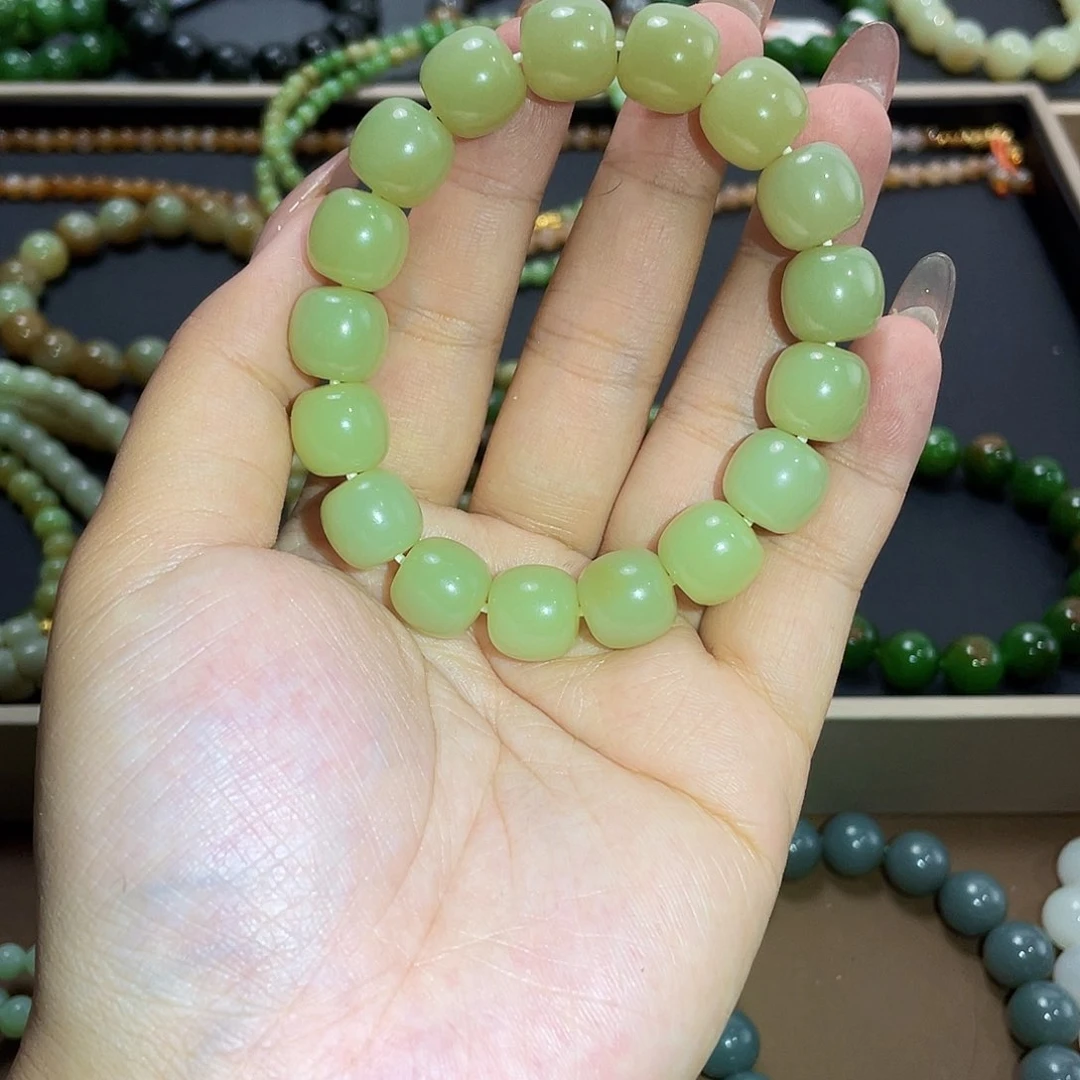 手链未镶嵌和田玉12 若羌黄口 特细