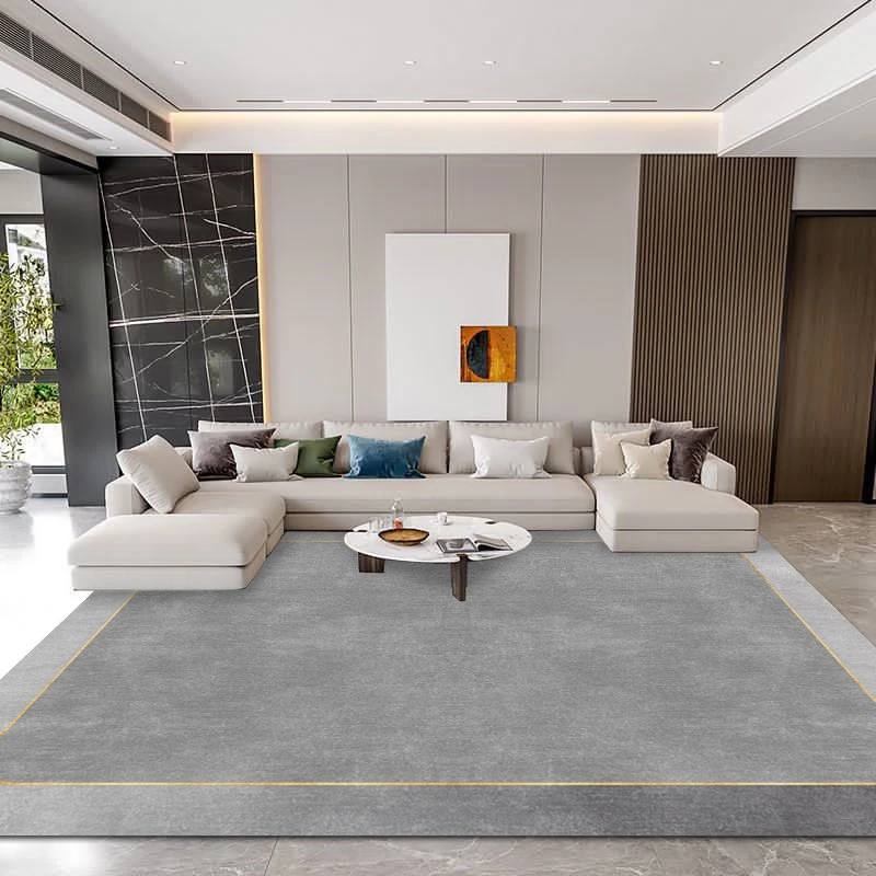 简约素色客厅地毯耐脏免洗大面积卧室床边毯防滑家用茶几垫地毯