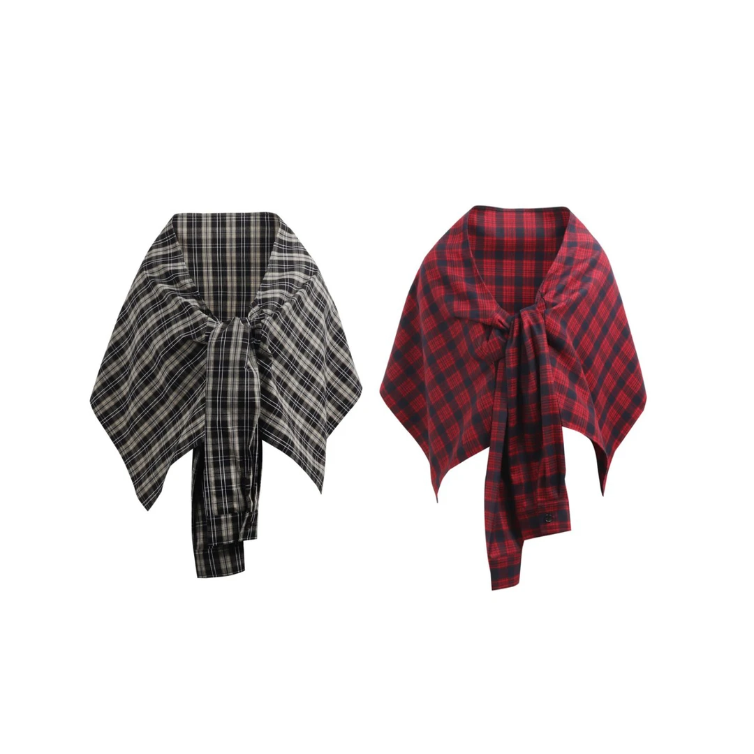 MAKE IF 格纹搭片半裙25年春款M2025SSIF0014——430