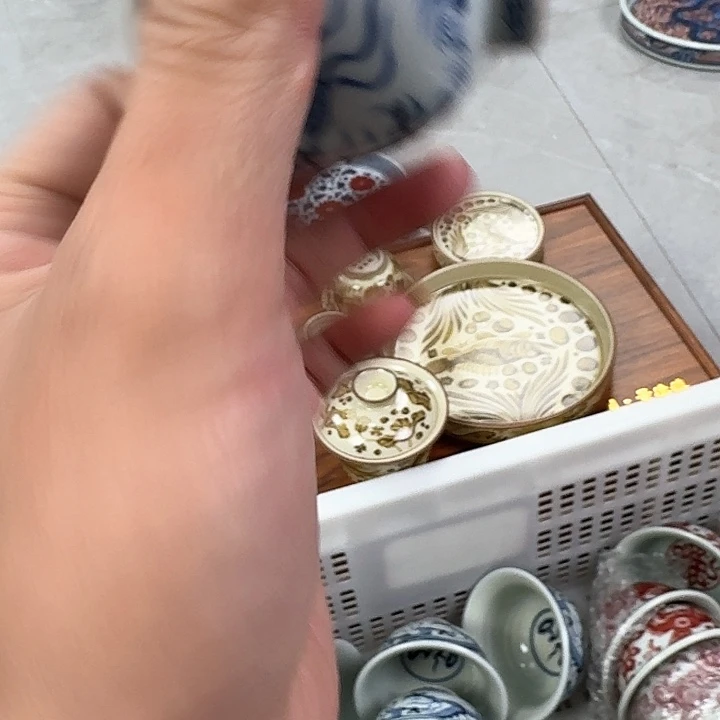 瓷片青花穿云龙大压手杯