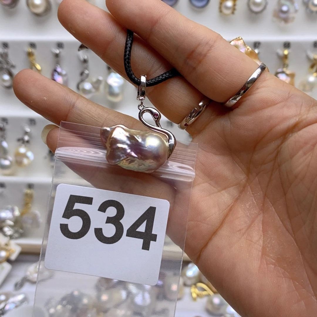 淡水珍珠颈饰银S925镶嵌忘*524