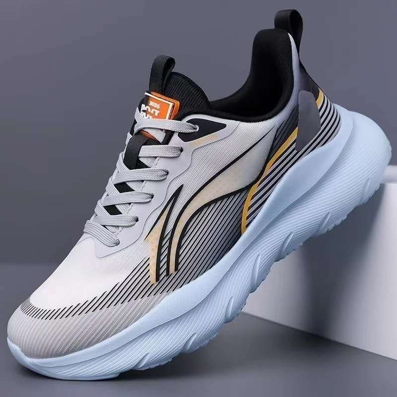 潮鞋男女款减震休闲鞋网面透气跑鞋软底皮面运动鞋跑鞋超轻