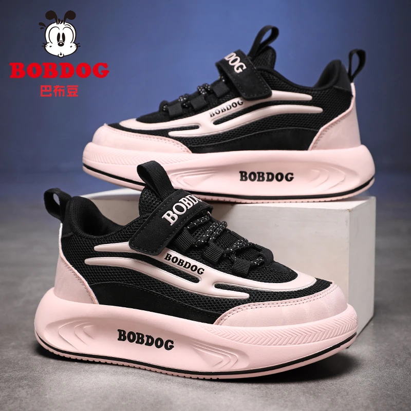 巴布豆女童鞋春季韩版女孩老爹鞋中大童网面透气春秋款儿童运动鞋