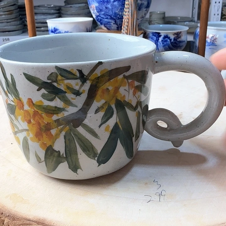 景德镇陶瓷手工手绘马克杯