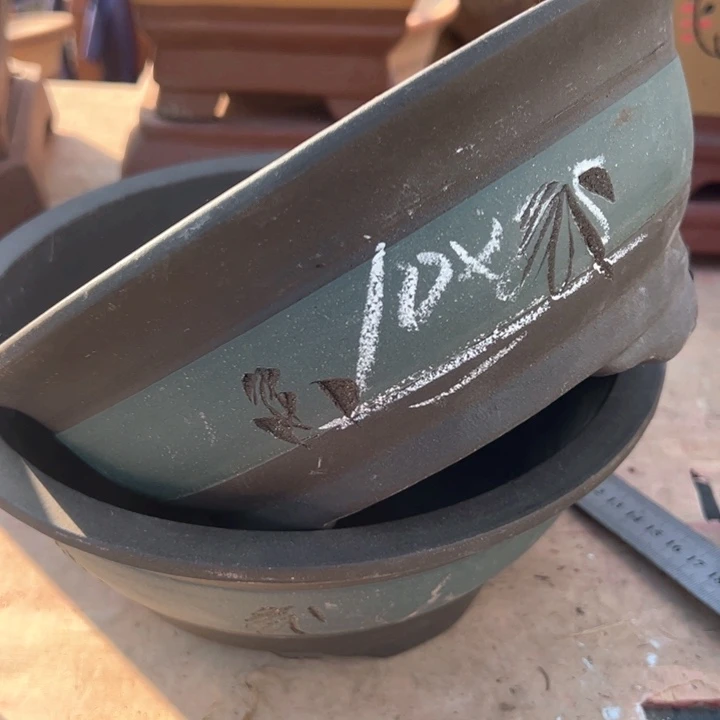 红陶紫砂碗盆口25