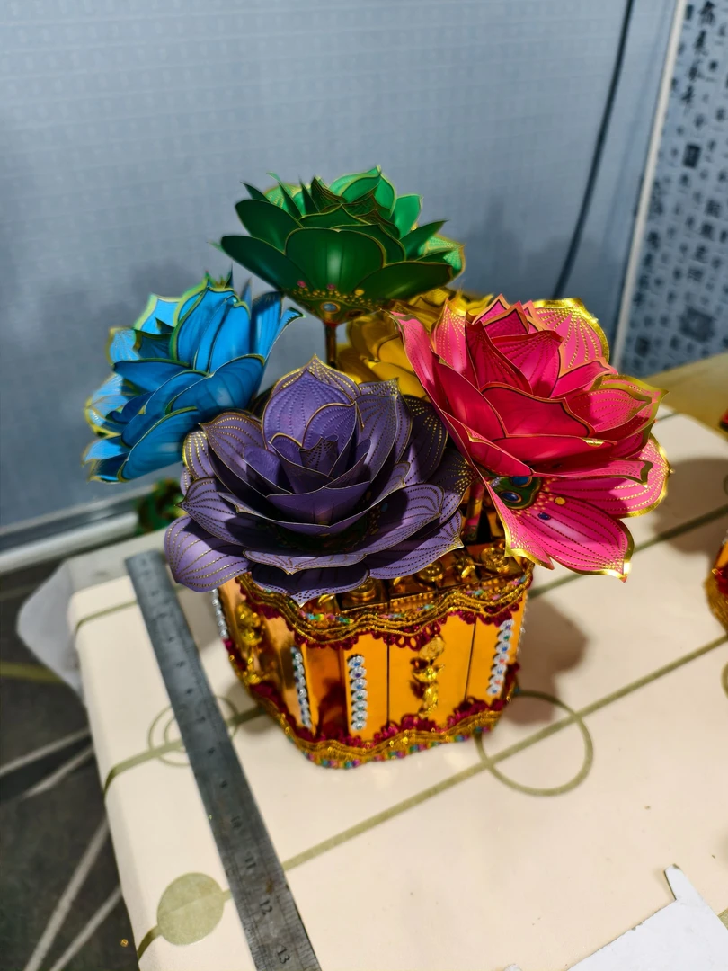 五七花姑娘花手工折纸材料包半成品含教程需自备胶枪花朵颜色随机