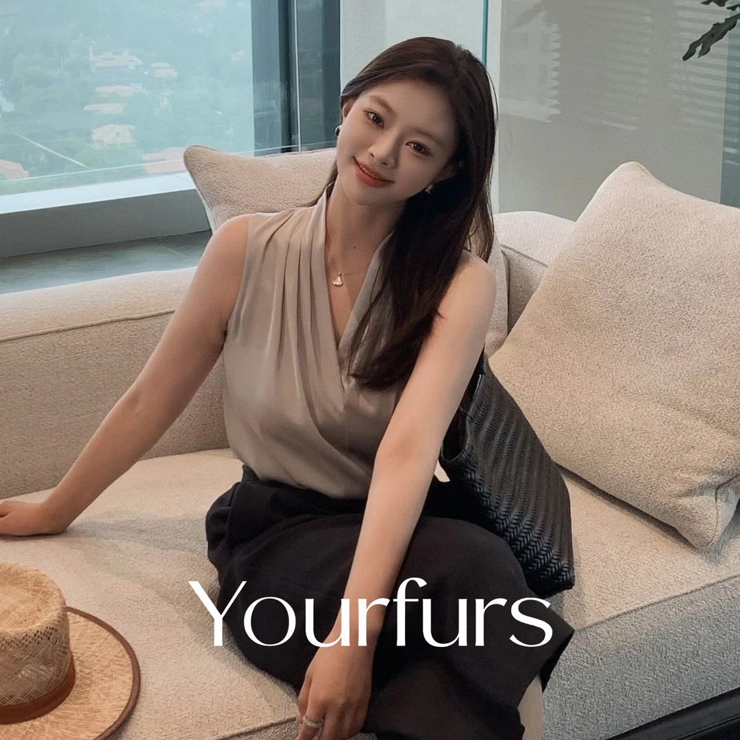 SXINGXING 晨雾花园真丝无袖小衫显瘦休闲裤柔光设计感时尚