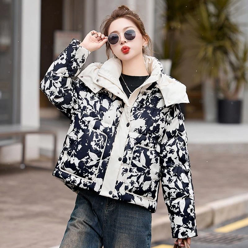 VONSRMAN高级感连帽羽绒服女2025冬季新款小个子加厚保暖短款外套