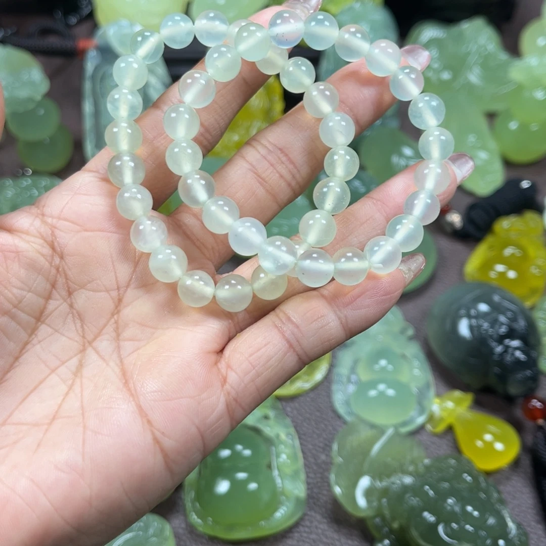 爱***递蛇纹石玉未镶嵌手串