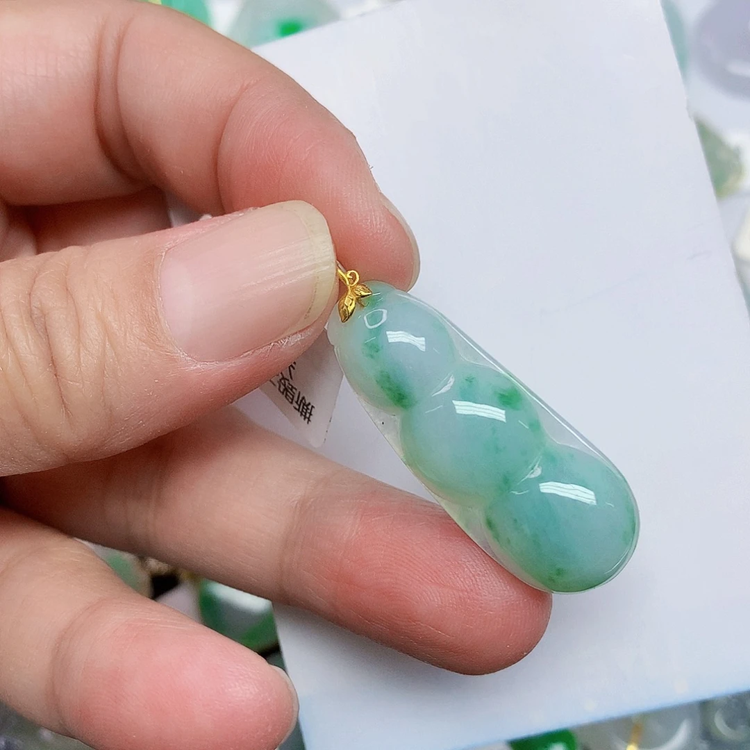 翡翠18K金镶嵌颈饰3466788