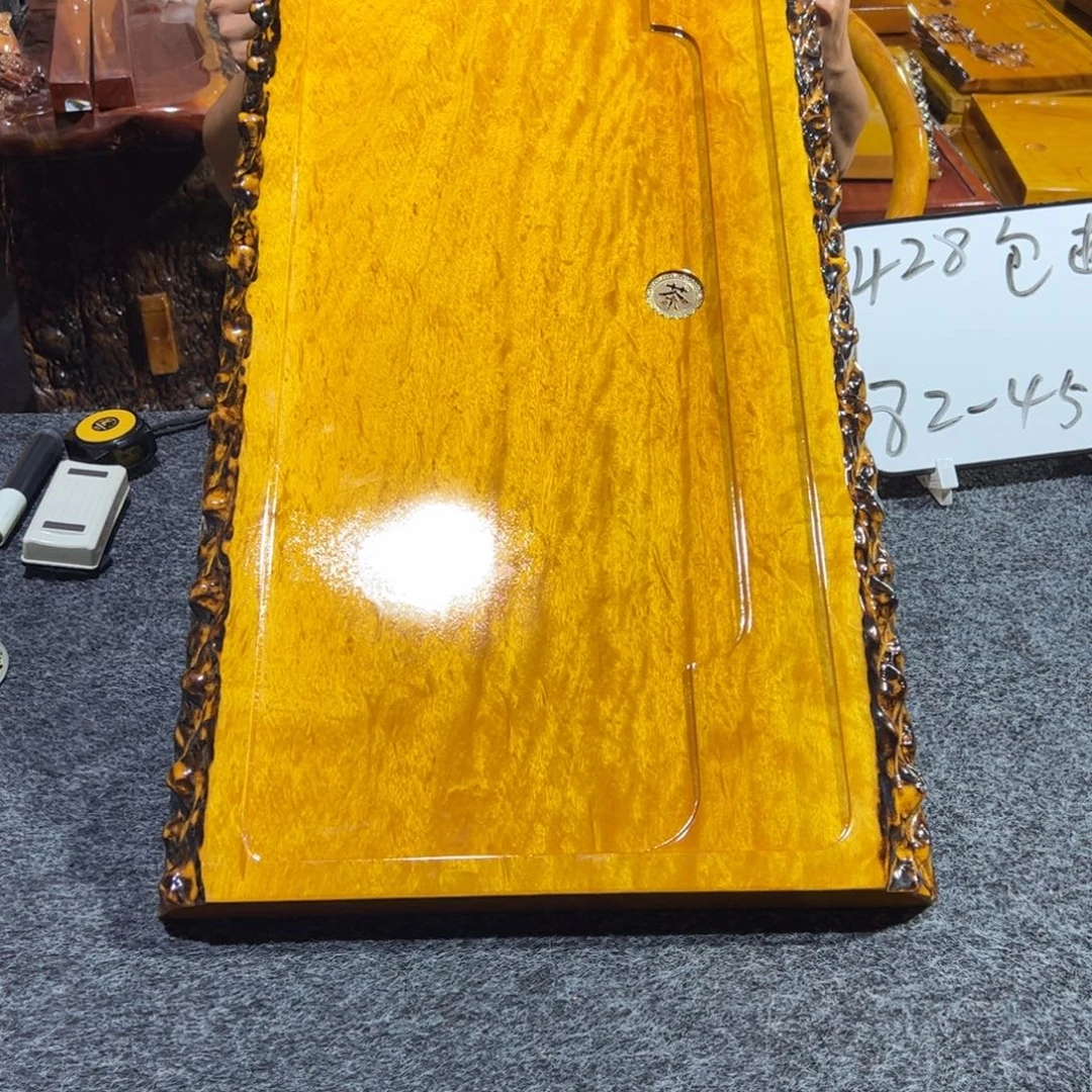 缅甸大叶金丝楠实木茶盘
