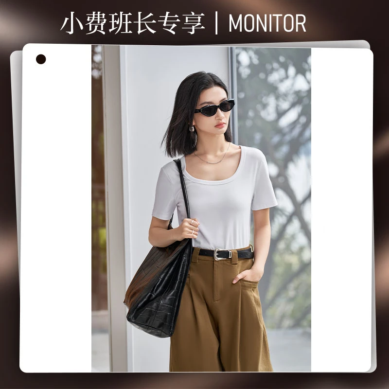 【小费班长专享】休闲短袖T恤百搭小圆领短款打底衫5T25AT5675