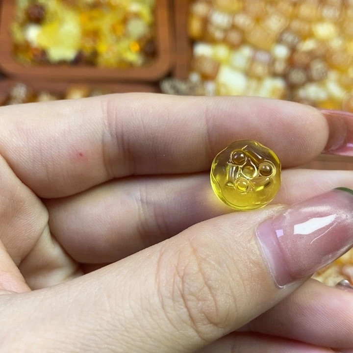 琥珀未镶嵌珠宝奇石甜甜圈