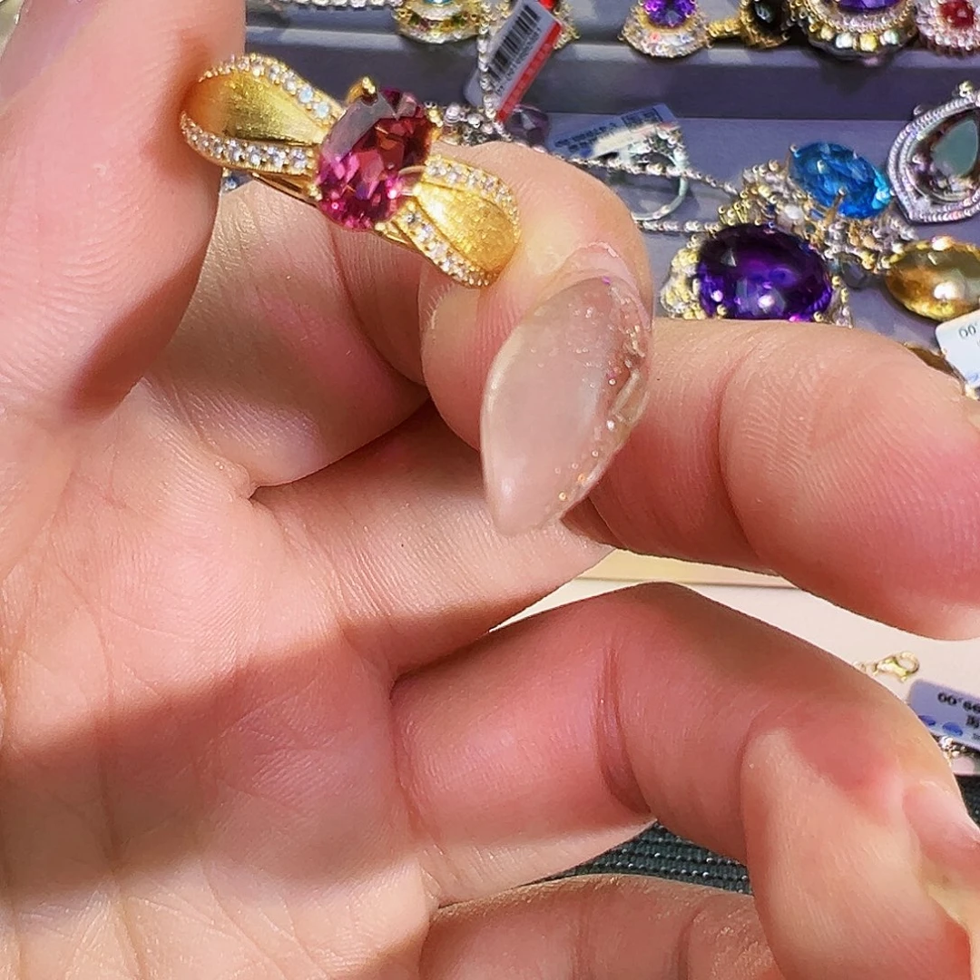 银S925镶嵌碧玺碧玺