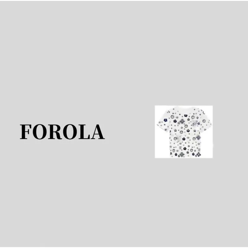FOROLA『老钱风』春季原创纯色时尚百搭圆领轻奢短袖T恤 DD25017