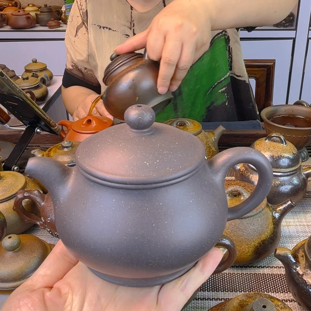 茶壶紫砂宜兴紫砂大水谭天青240cc