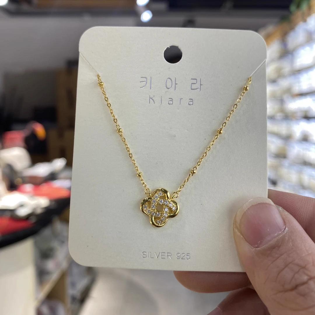链子925银 0646 琪娅拉品牌新款s925纯银四叶草项链本命年锁骨链