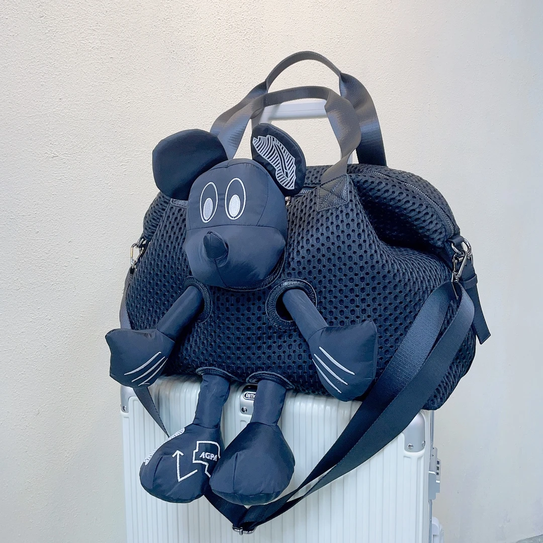 行李包大容量旅行包日韩时尚单肩斜挎大包手提包个性玩偶包包女