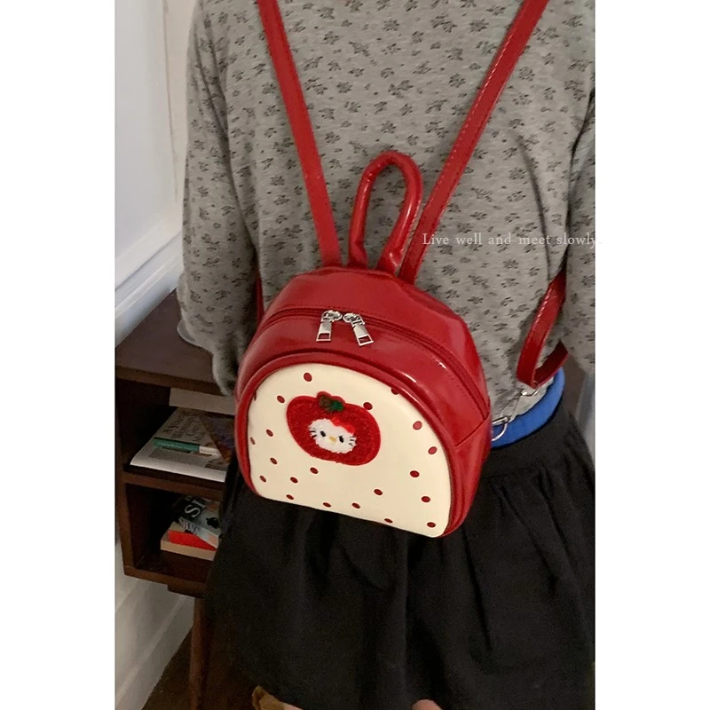 可爱双肩包包女款2025新款春季时尚休闲小背包学院风出游百搭小包