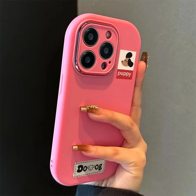 精孔胖妞长耳狗狗适用苹果16手机壳iphone15华为op小米vivo防43女
