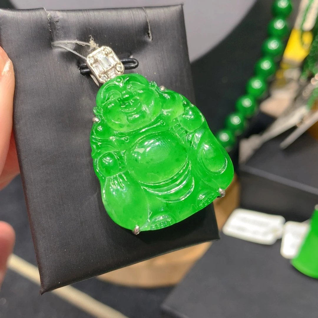 翡翠银S925镶嵌颈饰