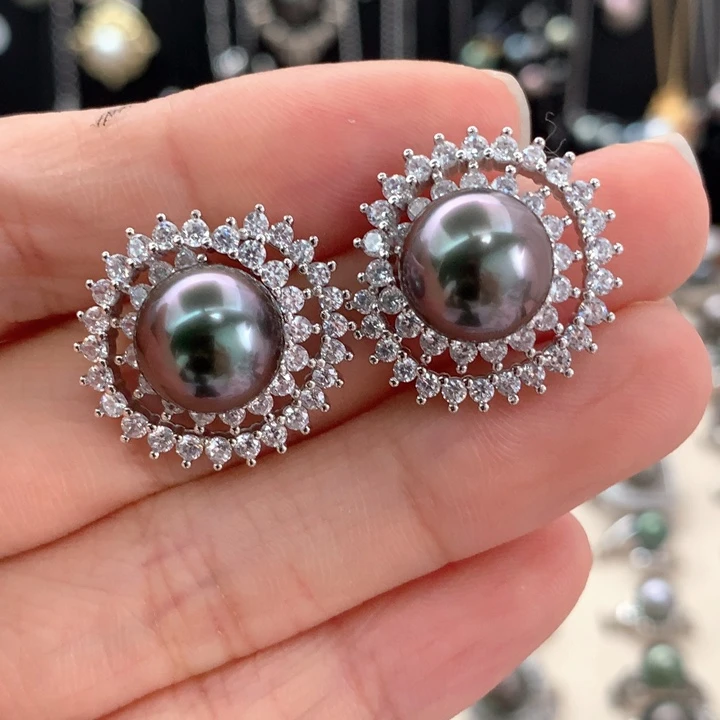 未镶嵌耳钉海水珍珠