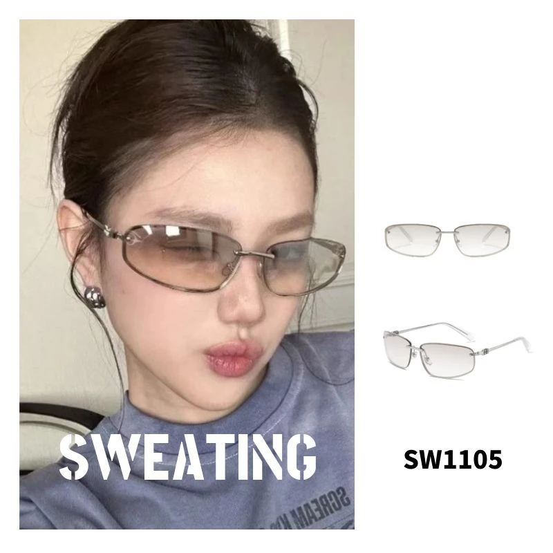 「SWEATING」新款MIY2K猫眼复古时尚墨镜防紫外线太阳镜