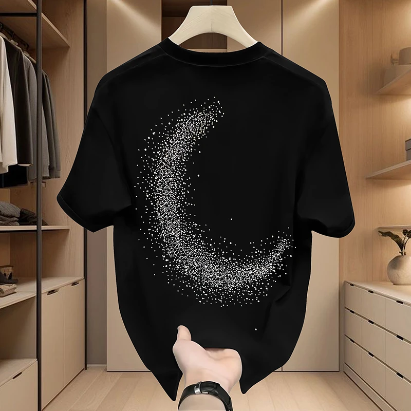 【轻奢男装-披星戴月】T2118夏季新款时尚高级感设计师百搭T恤短袖