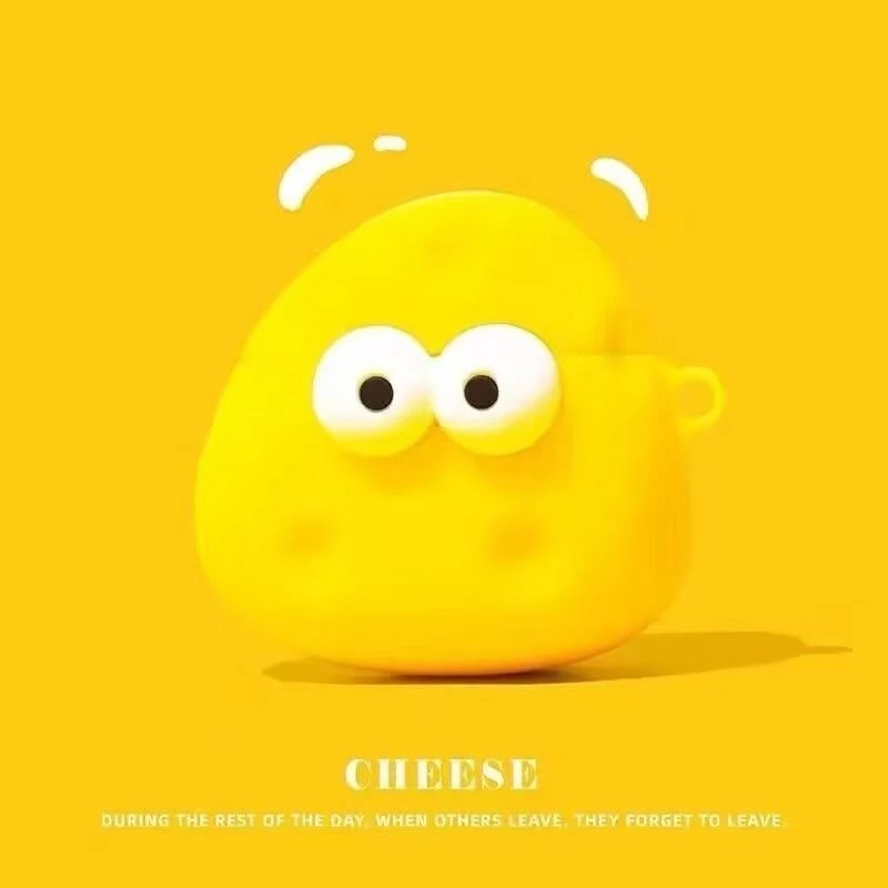 可爱芝士奶酪airpods 3代保护套苹果1/2代无线蓝牙耳机壳pro2软壳