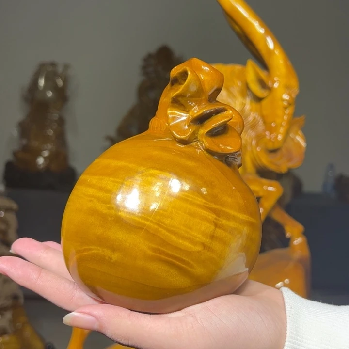 金丝楠木福袋小摆件