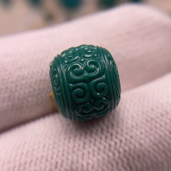 未镶嵌绿松石珠宝奇石回纹老型12.4mmAA1074