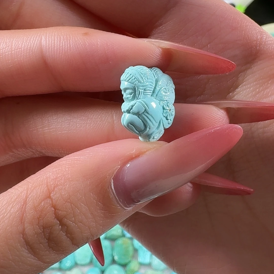 绿松石未镶嵌吊坠(不含链)小蝴蝶仙子