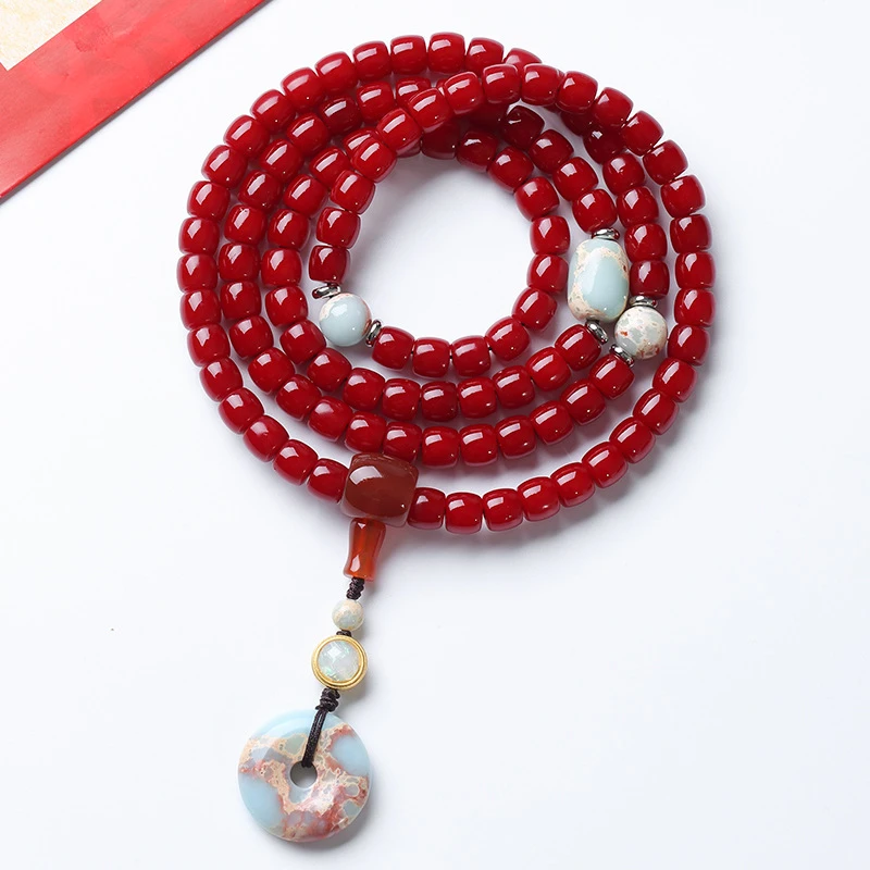 【瑞雪祥岁】砂砂供菩提根手串108颗设计款男女天然挂脖手链文玩