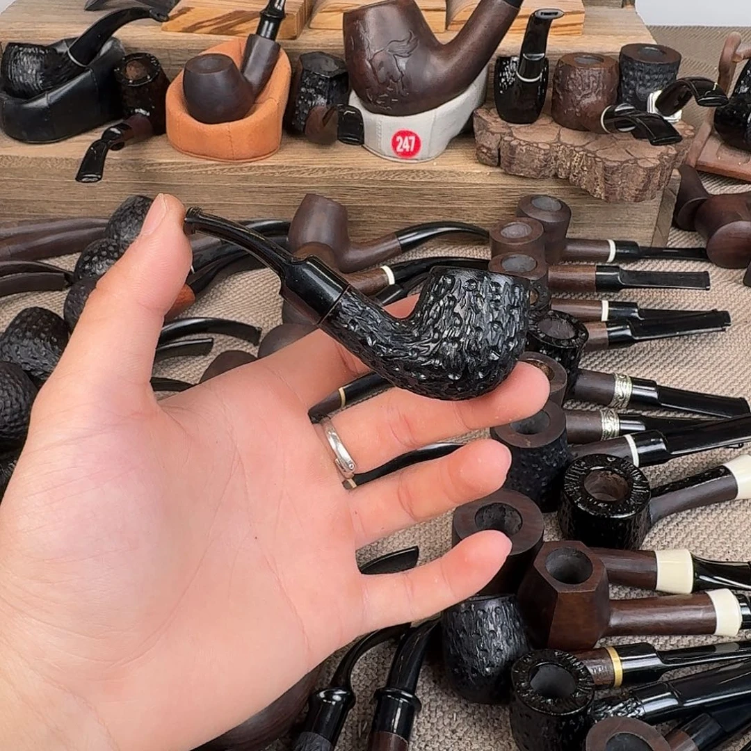 幸***活黑檀木黑檀木手工烟斗